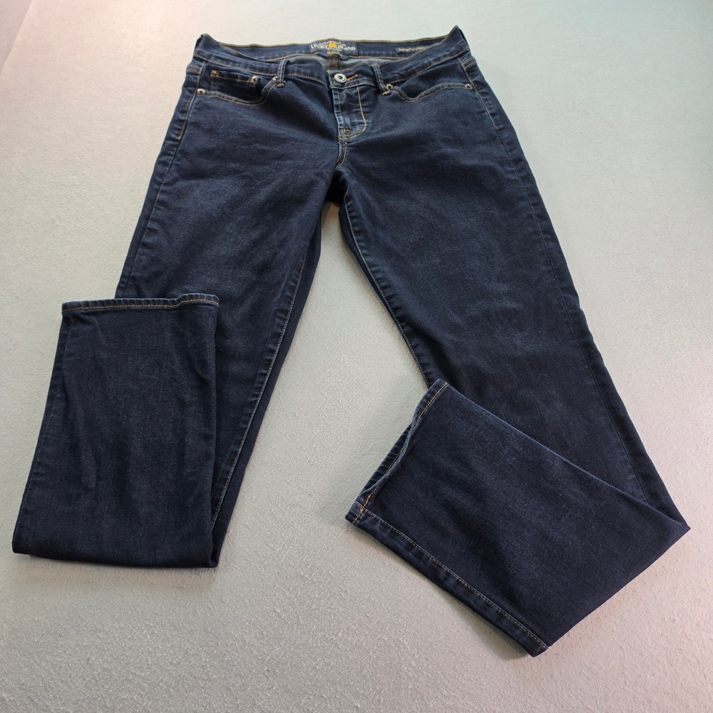 Lucky Brand Sweet N Straight Jeans Womens 8/29 Dark Wash Stretch Denim 90s